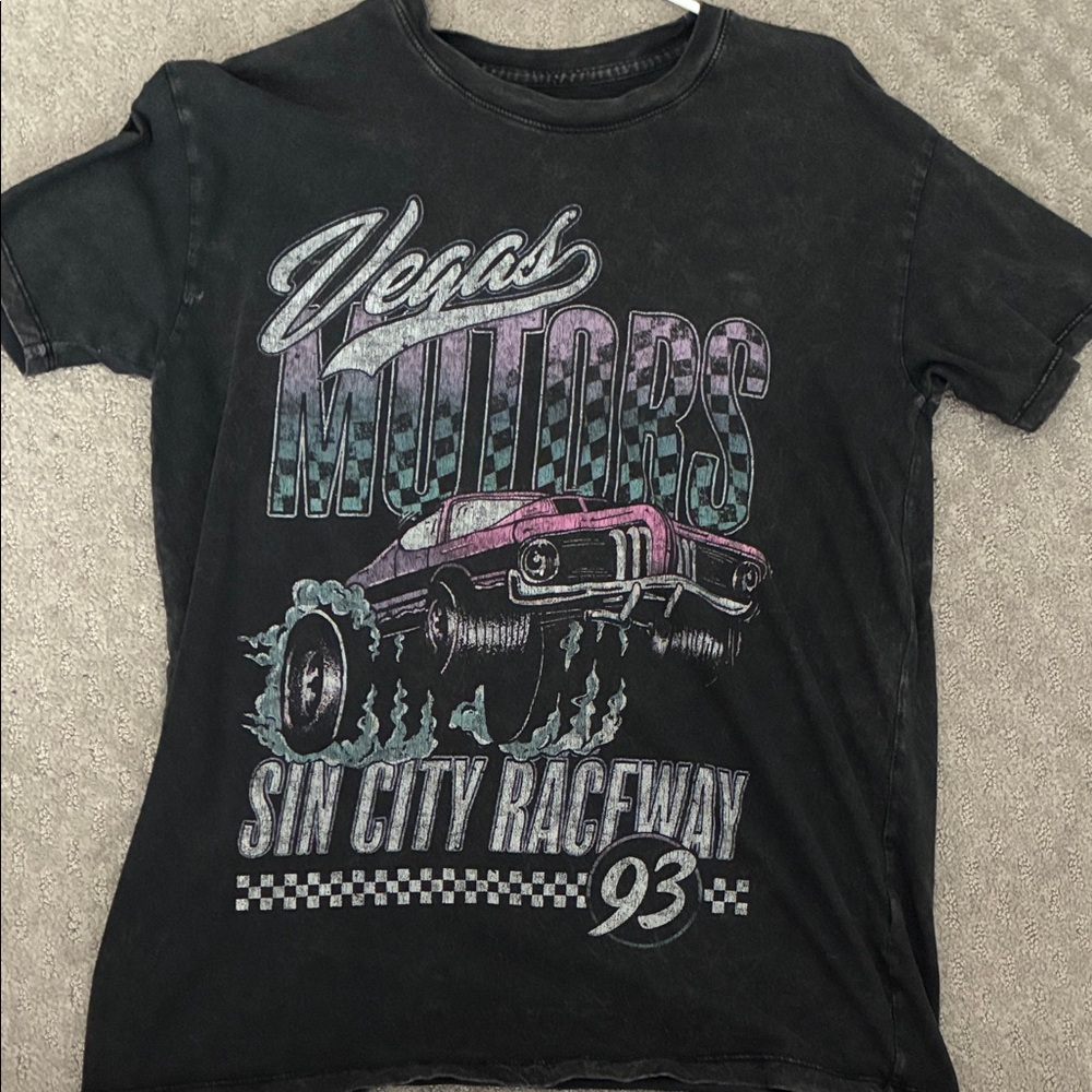 Vegas Motors Women’s Graphic Tee - Black. Runs big